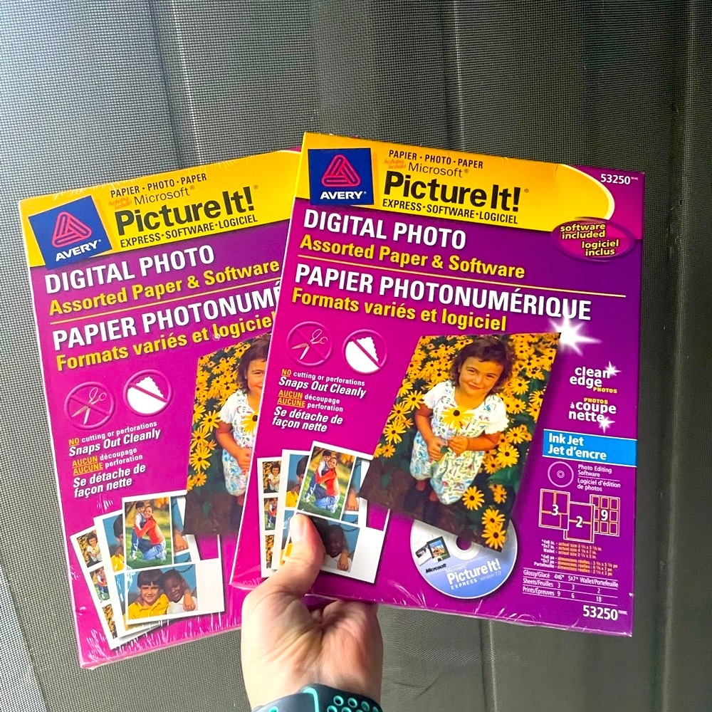 Vintage 2003 Avery Digital Photo Assorted Paper & Software New Old Stock